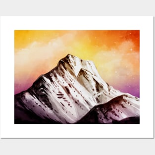 Mountain Landscape Paint Posters and Art